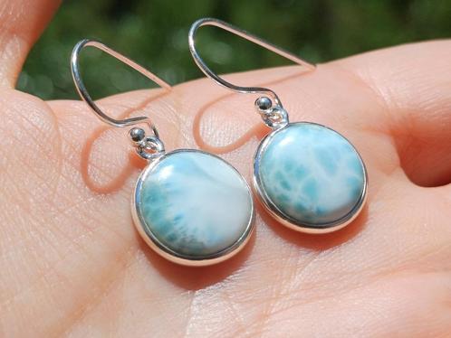 Vanoli 925 zilveren oorbellen met larimar, Sieraden, Tassen en Uiterlijk, Oorbellen, Nieuw, Hangers, Overige materialen, Blauw