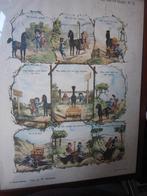 Leuke Oude Ingel Kunstprent "" Het Houten paard ""., Gebruikt, Ophalen of Verzenden, Voor 1940, Prent