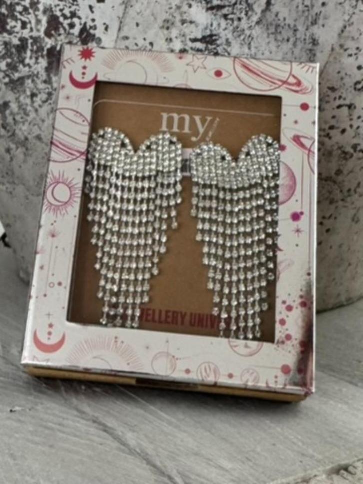 NIEUW > Leuke zilveren lange stress oorbellen, Sieraden, Tassen en Uiterlijk, Oorbellen, Nieuw, Knopjes of Stekers, Overige materialen