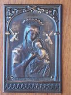Mooie antieke plaquette uit Frankrijk met Maria en kind., Antiek en Kunst, Antiek | Religie, Ophalen of Verzenden