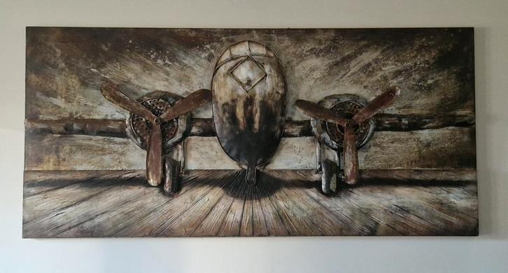 Modern Schilderij Vliegtuig, Antiek en Kunst, Kunst | Schilderijen | Abstract, Ophalen