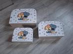 Woezel en pip koffers, Huis en Inrichting, Woonaccessoires | Onderzetters, Ophalen of Verzenden, Zo goed als nieuw, Glas of Kopje