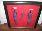 schilderij met Afrikaanse afbeelding, Huis en Inrichting, Ophalen of Verzenden, Zo goed als nieuw, Schilderij, 75 tot 100 cm