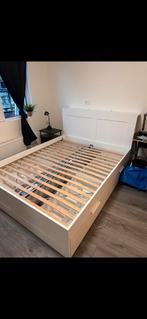 BRIMNES 160x200: bed frame with storage, headboard, mattress, Huis en Inrichting, Slaapkamer | Bedden, Ophalen, Verstelbaar, Wit