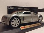 Audi Rosemeyer Supersportwagen grey grijs Maisto 1:18 KRD, Ophalen of Verzenden, Zo goed als nieuw, Auto, Maisto