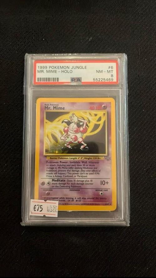 MR MIME Rare Holo, Hobby en Vrije tijd, Verzamelkaartspellen | Pokémon, Zo goed als nieuw, Losse kaart, Ophalen of Verzenden