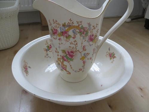 lampet stel/vintage/landelijk/Engeland/Brocante/vaas/schaal, Antiek en Kunst, Antiek | Keramiek en Aardewerk, Ophalen