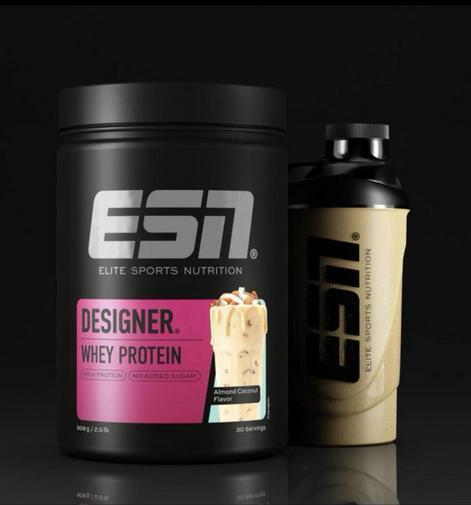 ESN almond coconut whey, Sport en Fitness, Gezondheidsproducten en Wellness, Zo goed als nieuw, Poeder of Drank, Ophalen of Verzenden