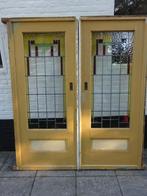 set antieke grenen (inloop-)kast schuifdeuren, 2/81x187,5 cm, Ophalen, Gebruikt