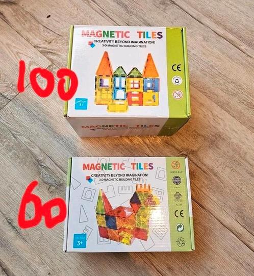 Magnetic Tiles | 160 delig | Nieuw, Kinderen en Baby's, Speelgoed | Educatief en Creatief, Nieuw, Knutselen, Bouwen, Puzzelen