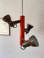 Unieke vintage hanglamp retro bruin/oranje 3 spots jaren ‘60, Ophalen, Vintage design retro, Gebruikt, Nvt