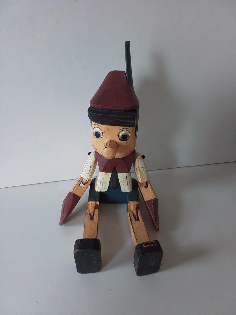 Vintage model houten Pinokkio, Antiek en Kunst, Antiek | Speelgoed, Ophalen of Verzenden