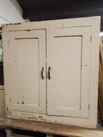Oude houten brocante kast keukenkast kledingkast kastje, Antiek en Kunst, Ophalen