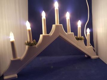 Vintage kerstverlichting, raamdecoratie trap. 7 lampjes. W3 beschikbaar voor biedingen