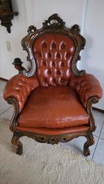 Brocante leren stoel., Ophalen