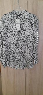 Nieuwe zara leopard blouse zwart wit mt s, Maat 38/40 (M), Overige kleuren, Zara, Nieuw