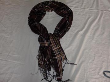 Pashmina Vintage sjaal 176 bij 70 cm omslagdoek Bruine tint beschikbaar voor biedingen