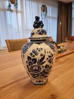 Delfts Blauw Vaas met Deksel, Antiek en Kunst, Ophalen