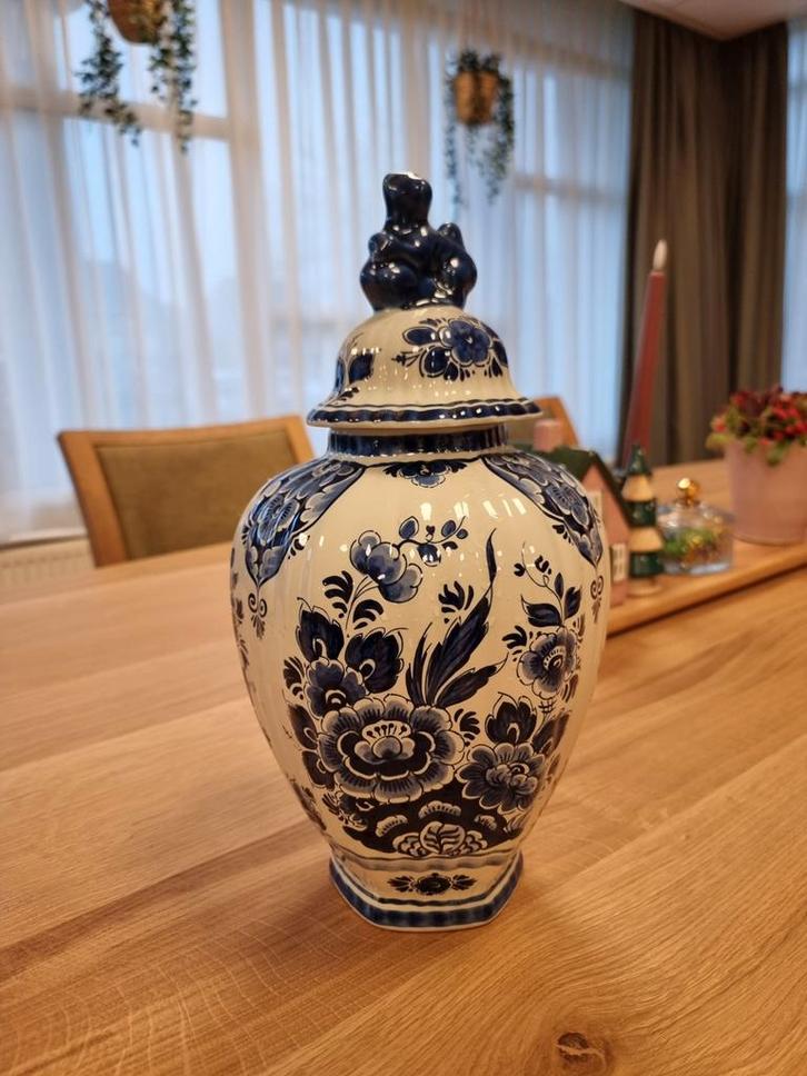 Delfts Blauw Vaas met Deksel, Antiek en Kunst, Antiek | Keramiek en Aardewerk, Ophalen