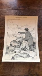 Oude steendruk, Antiek en Kunst, Kunst | Etsen en Gravures, Ophalen of Verzenden