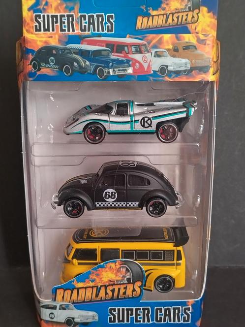 Volkswagen VW transporter t1 kever Porsche 3pack Pol, Hobby en Vrije tijd, Modelauto's | Overige schalen, Nieuw, Verzenden