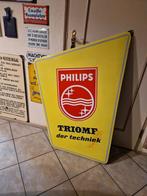 Emaille reclamebord Philips langcat Bussum, Verzamelen, Merken en Reclamevoorwerpen, Ophalen of Verzenden, Gebruikt, Reclamebord