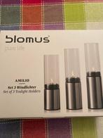 Blomus Windlichthouders - Set van 3, Zwart, Nieuw, Ophalen of Verzenden, Metaal