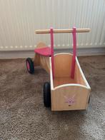 Houten bakfiets, Kinderen en Baby's, Speelgoed | Buiten | Voertuigen en Loopfietsen, Ophalen of Verzenden, Gebruikt, Loopfiets