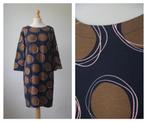 Kyra & Ko - prachtige jurk / blauw bruin / maat 38, Kleding | Dames, Jurken, Maat 38/40 (M), Zo goed als nieuw, Kyra & Ko, Boven de knie