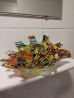 Vintage 50's Murano Fratelli Toso millefiori schelp schaal, Antiek en Kunst, Ophalen of Verzenden