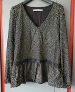 Maria Tailor zwarte blouse met gouden details – XS, Ophalen of Verzenden, Zo goed als nieuw, Maat 34 (XS) of kleiner, Zwart