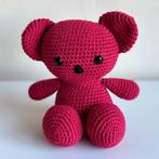 Handgemaakt (gehaakt) beertje (rood), Ophalen, Nieuw, Beer