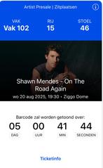 Shawn Mendes On The Road Again ticket, Tickets en Kaartjes, Eén persoon