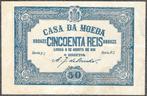 Portugal Casa da Moeda 50 Réis1891, Postzegels en Munten, Bankbiljetten | Europa | Eurobiljetten, Ophalen of Verzenden, Portugal