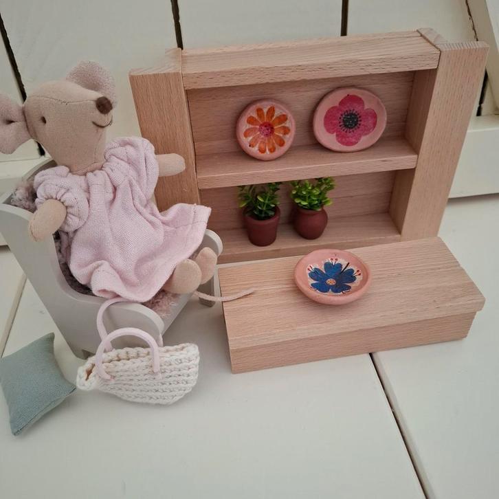 Poppenhuis/muizenhuis meubeltjes en accessoires, woonkamer, Verzamelen, Poppenhuizen en Toebehoren, Poppenhuis, Ophalen of Verzenden