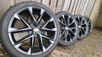 Seat Leon Cupra VW Golf 18 INCH FR VELGEN Zwart Dunlop ALU, Ophalen, 18 inch, Gebruikt, Banden en Velgen