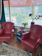 mooie echt leren, zeer comfortabele stoelen., Huis en Inrichting, Fauteuils, Ophalen, Zo goed als nieuw