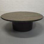 Vintage Brutalist leistenen salontafel metalen voet, 110 cm, Ophalen, Brutalisme, Brutalisme, Gebruikt