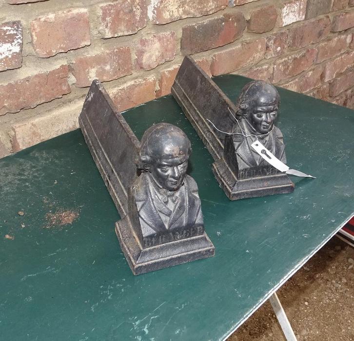 gietijzeren haardblokken, Antiek en Kunst, Curiosa en Brocante, Ophalen