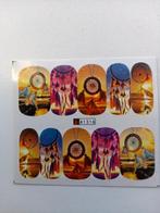 Velletje nagel water decals stickers A1316 dromenvangers, Verzenden, Geel, Nieuw, Handen en Nagels