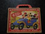 Disney's houten Blokpuzzel in kunststof koffertje, 6 prints, Kinderen en Baby's, Speelgoed | Kinderpuzzels, 10 tot 50 stukjes