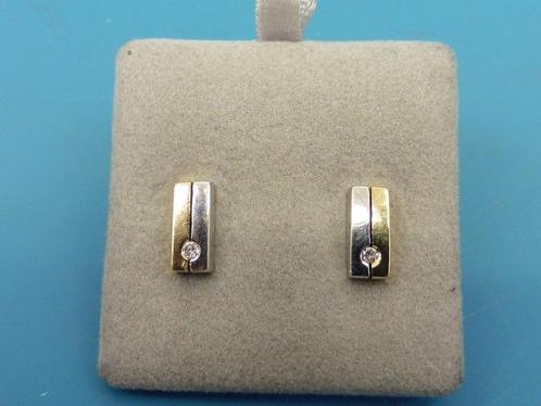 Gouden Jeunesse oorknopjes met briljant                  G73, Sieraden, Tassen en Uiterlijk, Oorbellen, Gebruikt, Knopjes of Stekers