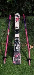 Kinder ski's 90 cm en kinder stokken, Ophalen, Salomon, Zo goed als nieuw, Carve