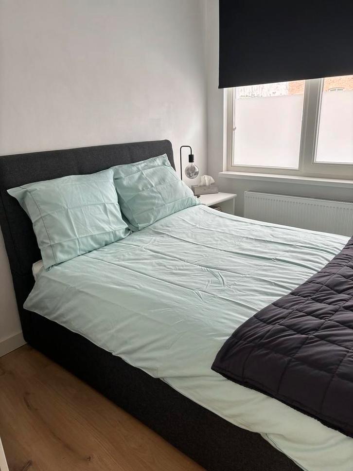Idanãs gestoffeerd bed met opbergruimte 140 x 200, Huis en Inrichting, Slaapkamer | Bedden, Zo goed als nieuw, Tweepersoons, 140 cm