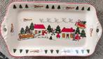 Mason's Christmas Village Rechthoekige Schaal, Ophalen, Porselein of Keramiek, Schaal, Zo goed als nieuw