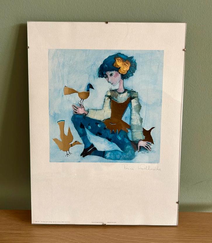 Ingelijste print Rosina Wachtmeister - Dreaming girl, Antiek en Kunst, Kunst | Litho's en Zeefdrukken, Ophalen of Verzenden