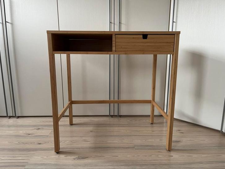 Nordkisa Toilet/Make-up tafel bamboe 76 x 47cm, Huis en Inrichting, Tafels | Sidetables, Zo goed als nieuw, 25 tot 50 cm, 50 tot 100 cm