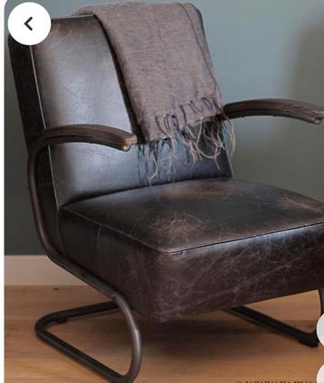 Vintage leren fauteuil 2x beschikbaar voor biedingen