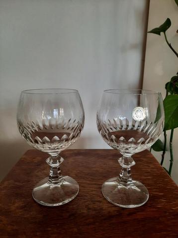 Vintage kristallen glazen zwarte kwaliteit cognac glazen beschikbaar voor biedingen