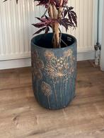 Stijlvolle Bloempot met Reliëf, Rond, Minder dan 40 cm, Beton, Ophalen